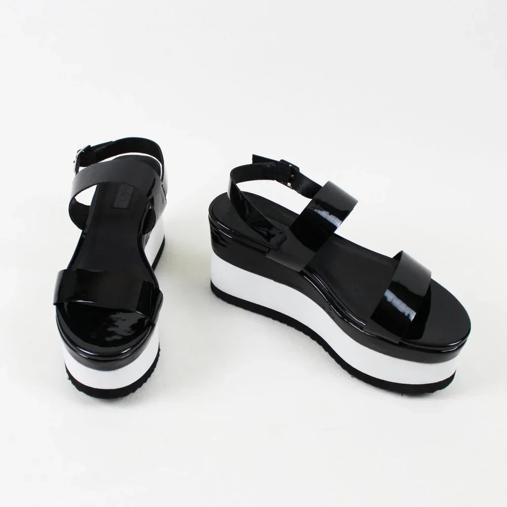 Forever 21 Monochrome Platform Sandals - Picture 16 of 16